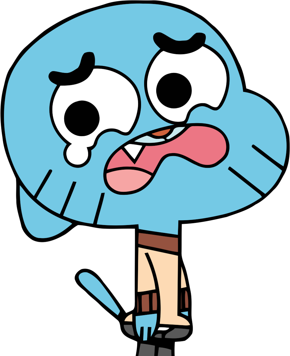 Gumball Sticker - Amazing World Of Gumball Crying (1024x1217), Png Download