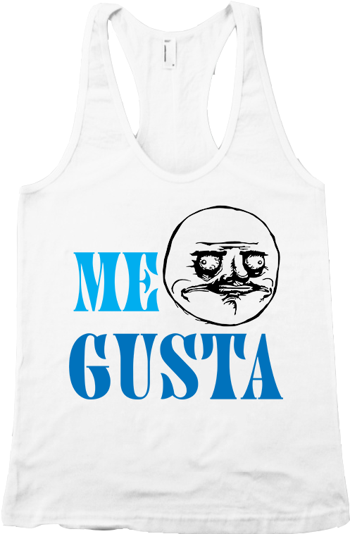 Me Gusta Racerback - Me Gusta Face (800x800), Png Download