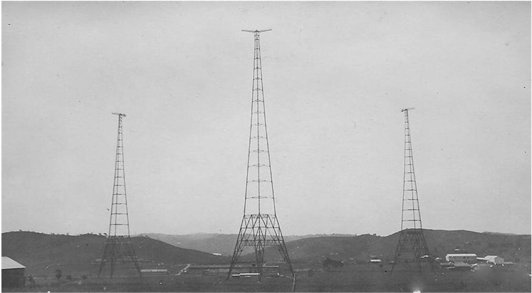 Communication Towers At The Cayey Naval Station - Monochrome (903x410), Png Download