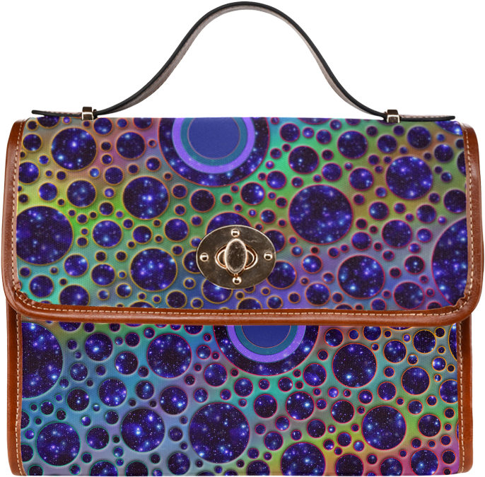 Universe Dots Grid Colored Pattern Waterproof Canvas (1000x1000), Png Download