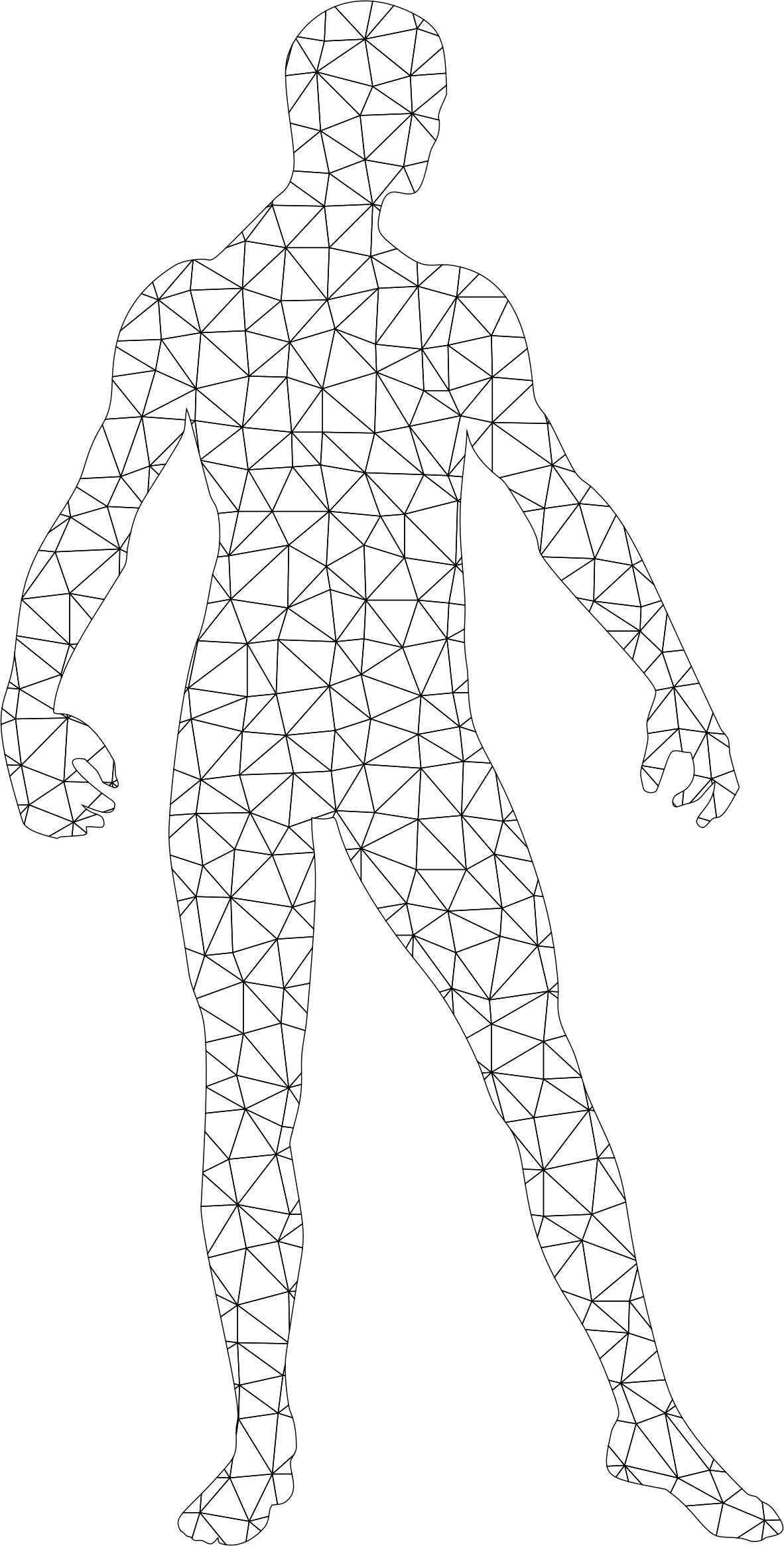 This Free Icons Png Design Of Euclidean Man Wireframe (1182x2330), Png Download
