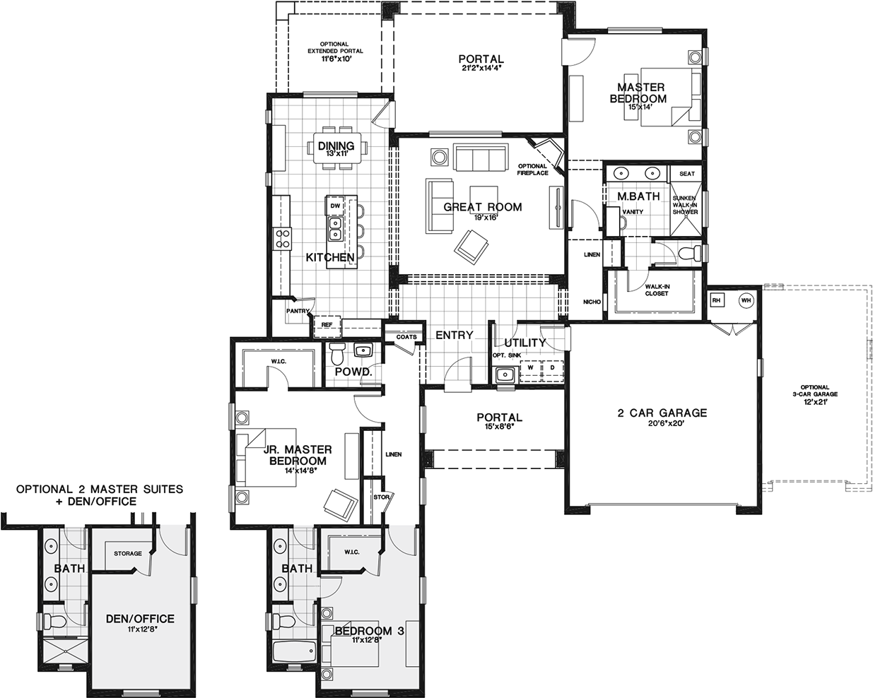 Mimosa Floorplan - Floor Plan (1255x1000), Png Download