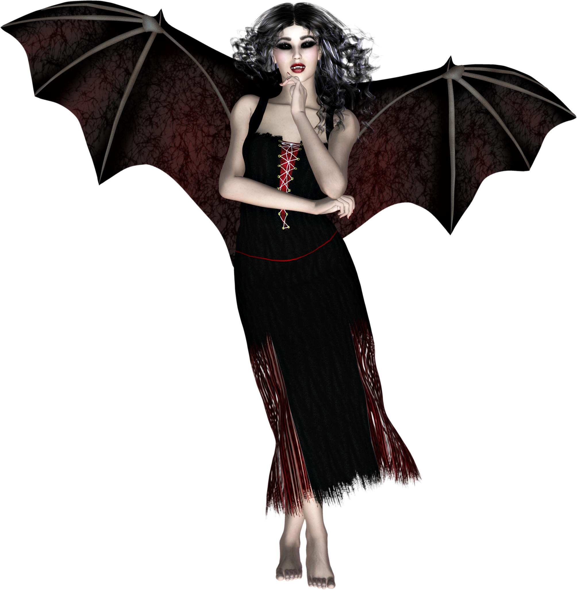 Free Goth Vampire Graphic - Fairy (2008x2053), Png Download