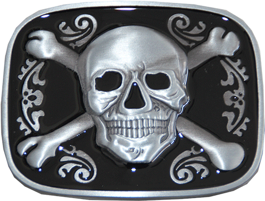 Pirat Gürtelschnalle / Belt Buckle - Hebilla De Calavera (800x800), Png Download