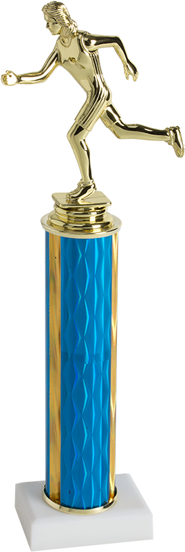 10 Inch Tall Single Column Trophy For Running Events - Trophy (600x900), Png Download