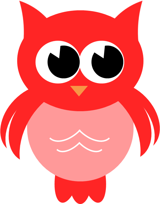 Clipart Owl Red - Owl Clip Art Red (581x686), Png Download