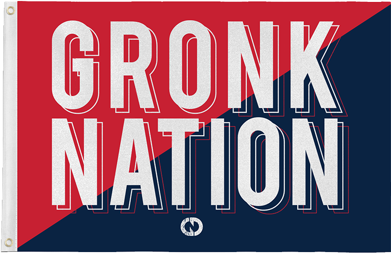 Red, White & Gronk Flag - Graphic Design (1000x1000), Png Download