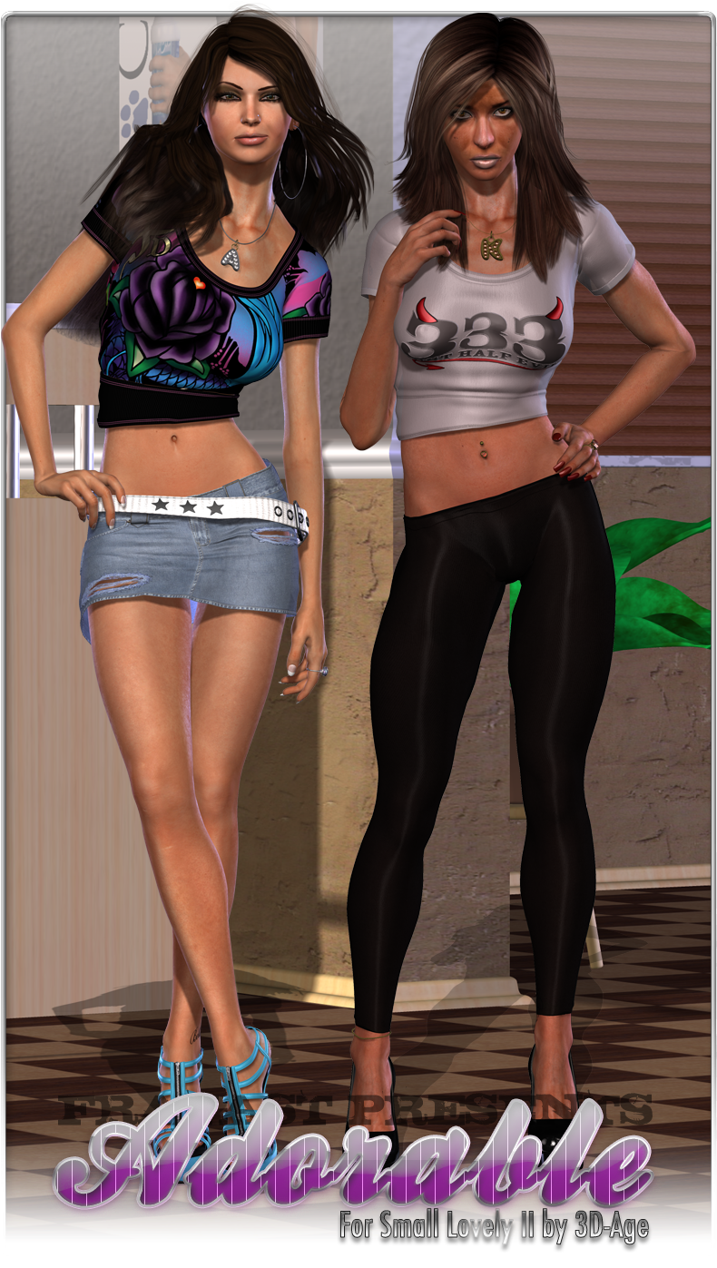 Adorable For Small Lovely Ii By 3d-age - Girl (800x1400), Png Download