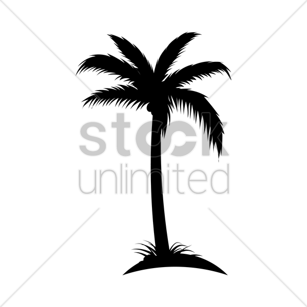 Pin Palm Tree Outline Clip Art - Fernsehturm Stuttgart Vector (600x600), Png Download