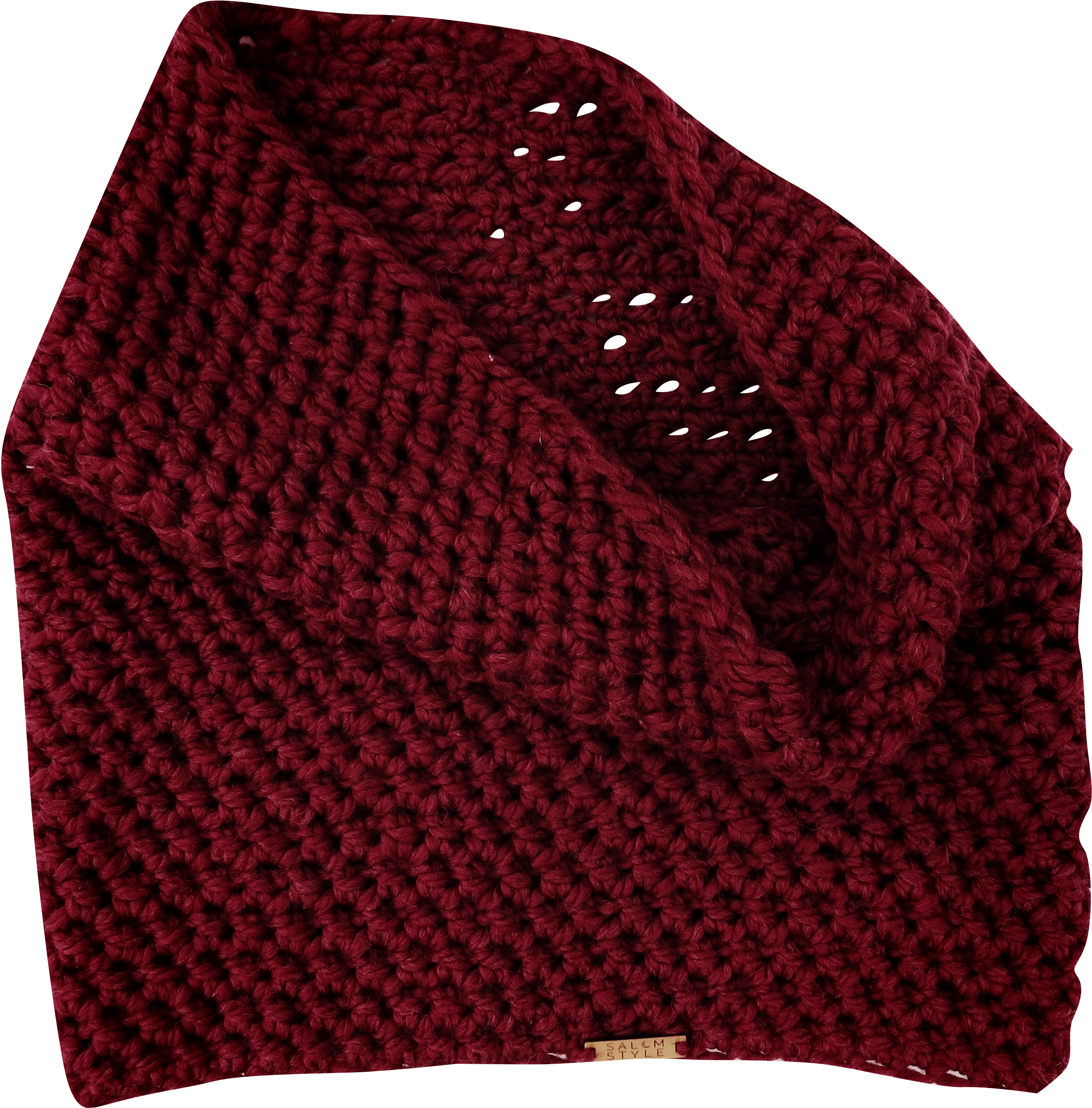 Hood Scarf In Red - Woolen (2930x2904), Png Download