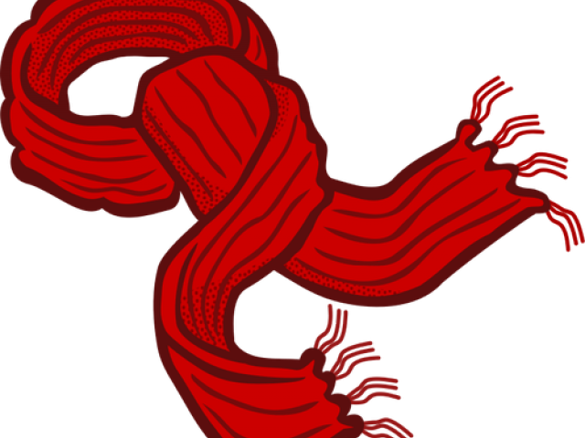 Red Scarf Cliparts - Red Scarf Clipart (640x480), Png Download