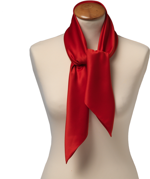 Scarf Bright Red - Foulard Satin Rouge (600x600), Png Download