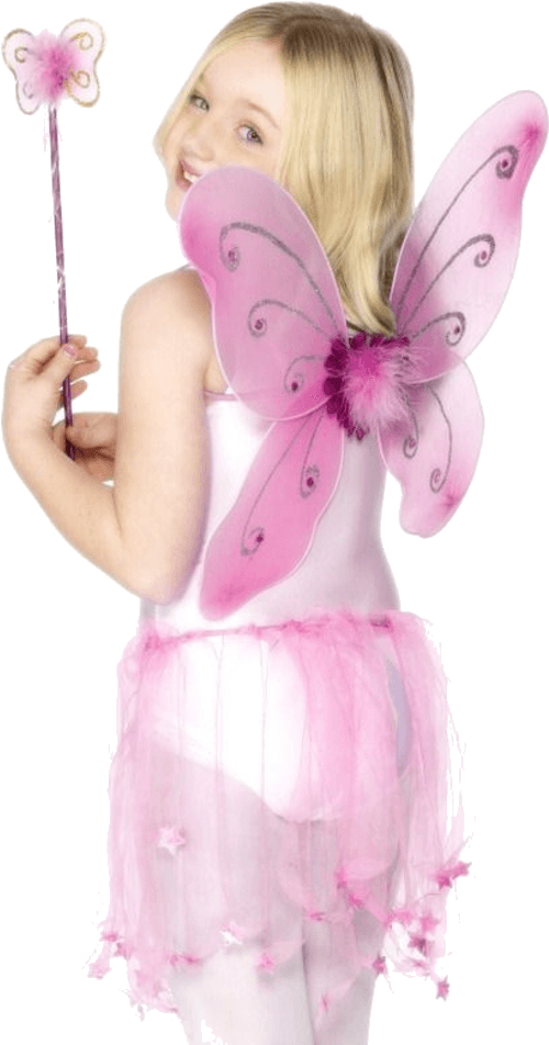 Child Pink Butterfly Wings - Butterfly Fancy Dress Wings (600x951), Png Download