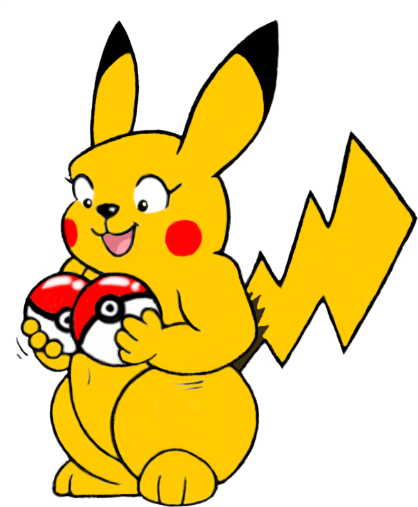 Pikachu Pokeballs - Pikachu Playing With A Pokeball (620x760), Png Download