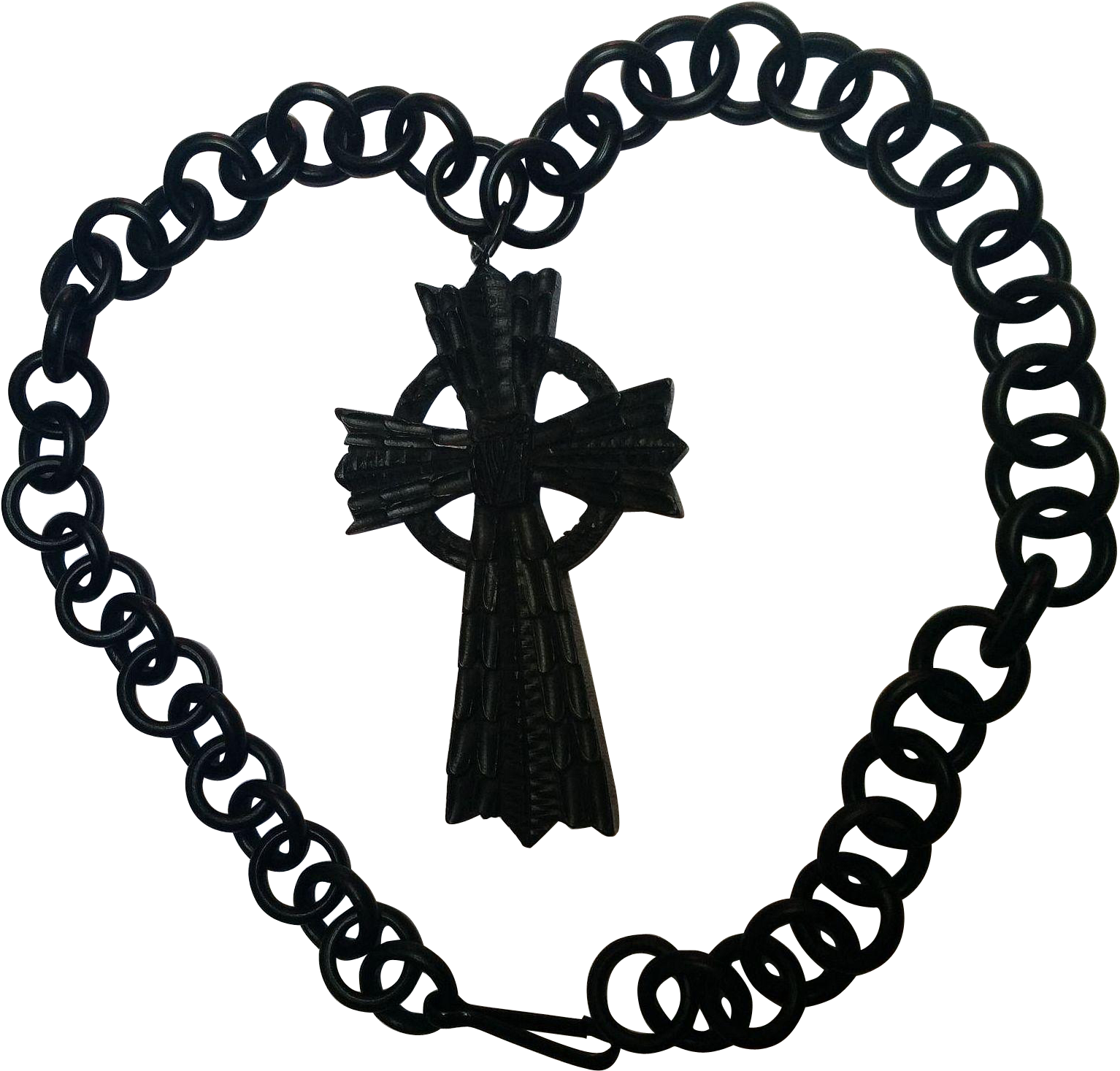 Victorian Mourning Jewelry Necklace Large Bog Oak Celtic - Bandiera Kazakistan Da Colorare (1533x1533), Png Download