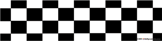 12'' X 3'' Bumper Stickers - White And Black Squares Fabric (640x640), Png Download