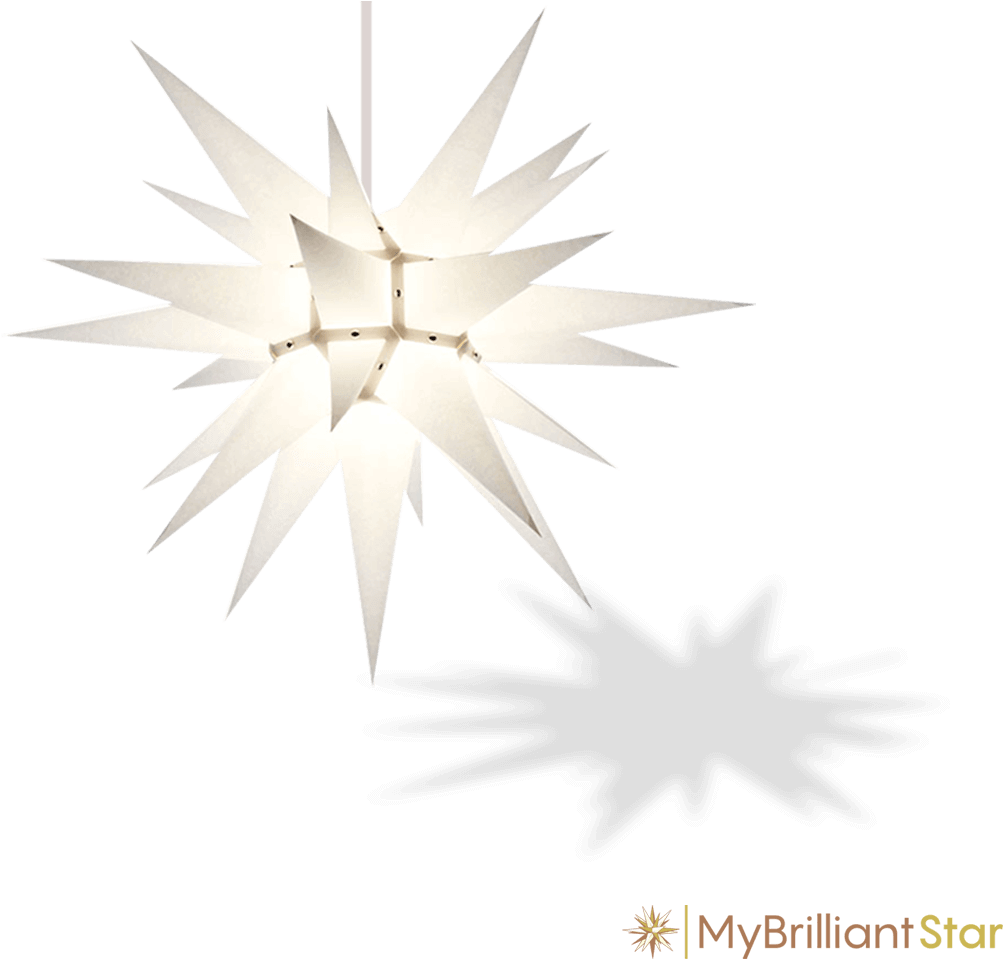 Original Herrnhut Paper Star, White, ~ 70 Cm / 27 Inch - Moravian Star (1080x1080), Png Download