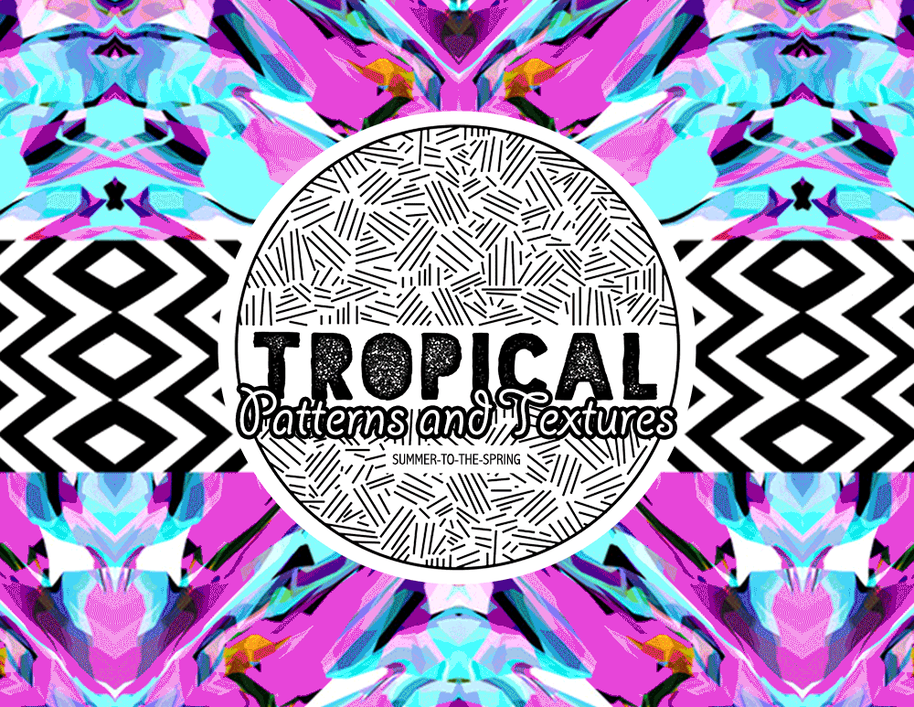 Tropical And Textures By - Graphic Design (1000x773), Png Download