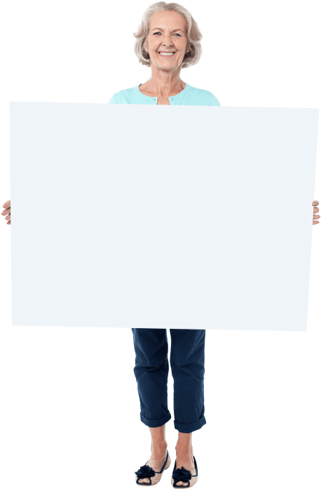 Free Png Old Women Holding Banner Png Images Transparent - Woman Holding Camera Png Transparent (480x722), Png Download