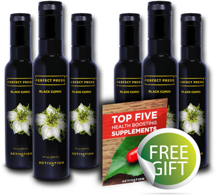 Perfect Press Black Cumin Seed Oil 250ml 6 - Floral Design (800x800), Png Download