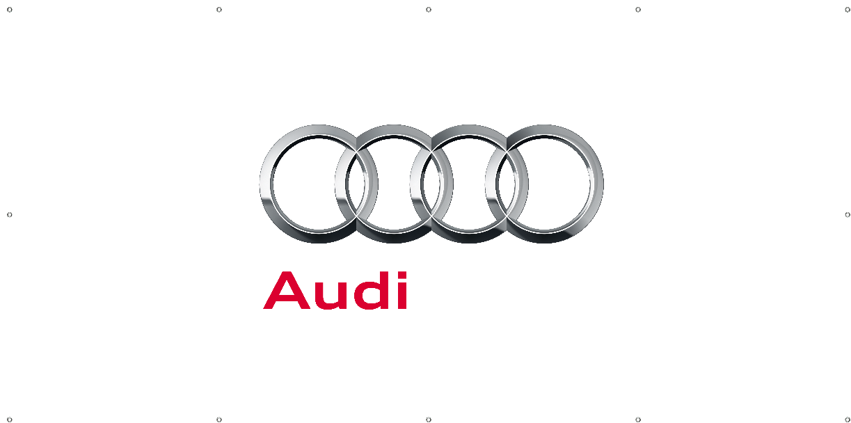 Custom Vinyl Banner, 13oz Premium - 3d Logo Of Audi (1230x615), Png Download