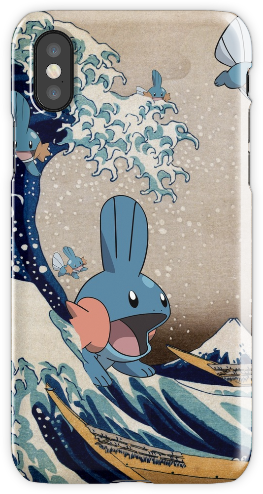 Mudkip Wave Iphone X Snap Case - Great Wave Off Kanagawa Iphone 6 (750x1000), Png Download