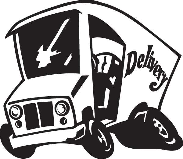 Dc02923 - Purple Delivery Truck Cartoon (600x522), Png Download