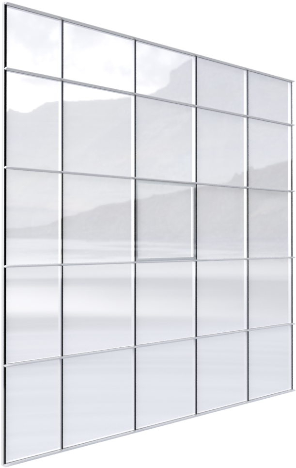 Univers® 54 Curtain Wall Façade Italian Window - Curtain Wall Facade Png (1000x1000), Png Download