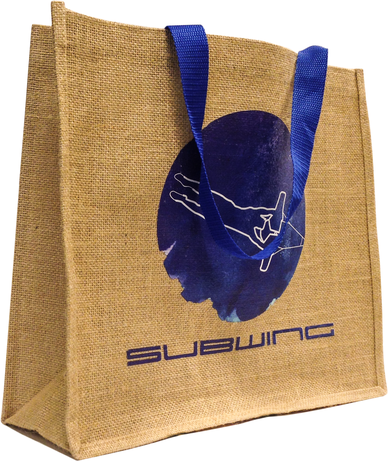Jute Beach Bag With Subwing Logo - Tote Bag (2000x1715), Png Download