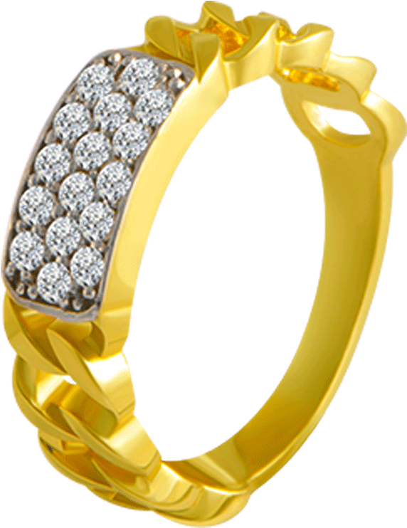 10k Yellow Gold Ring - Engagement Ring (1000x1000), Png Download