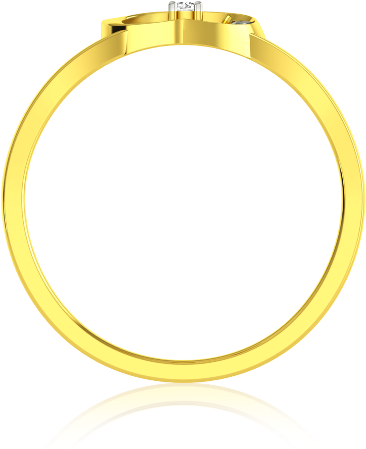 Rockrush 18k Yellow Gold Ring - Engagement Ring (1200x1200), Png Download