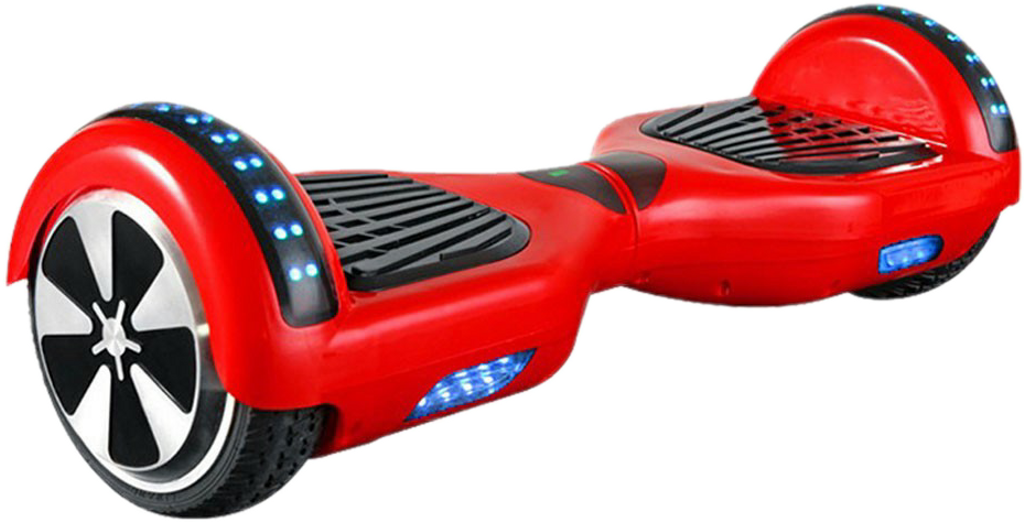 Hoverboard Sticker - Smart Balance Wheel Red Led (1024x522), Png Download