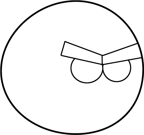 How To Draw Angry Birds - Circle (680x678), Png Download