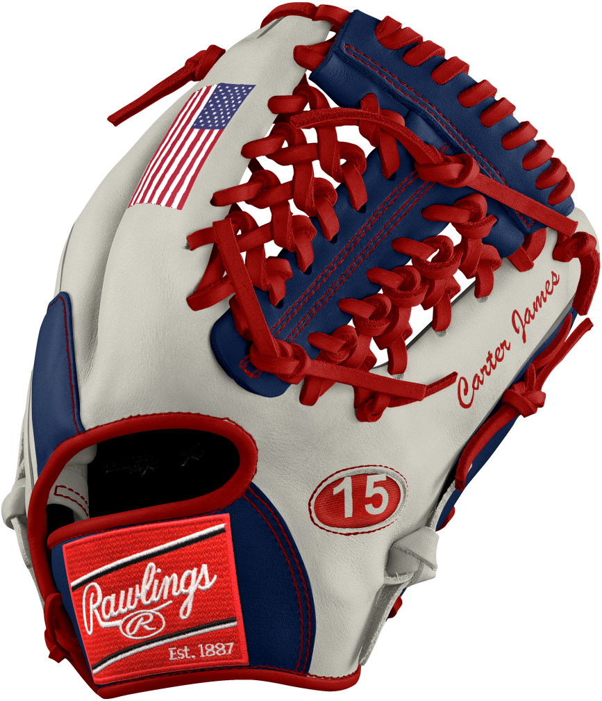My Custom Rawlings Baseball Glove - Black Rawlings Glove (890x1024), Png Download