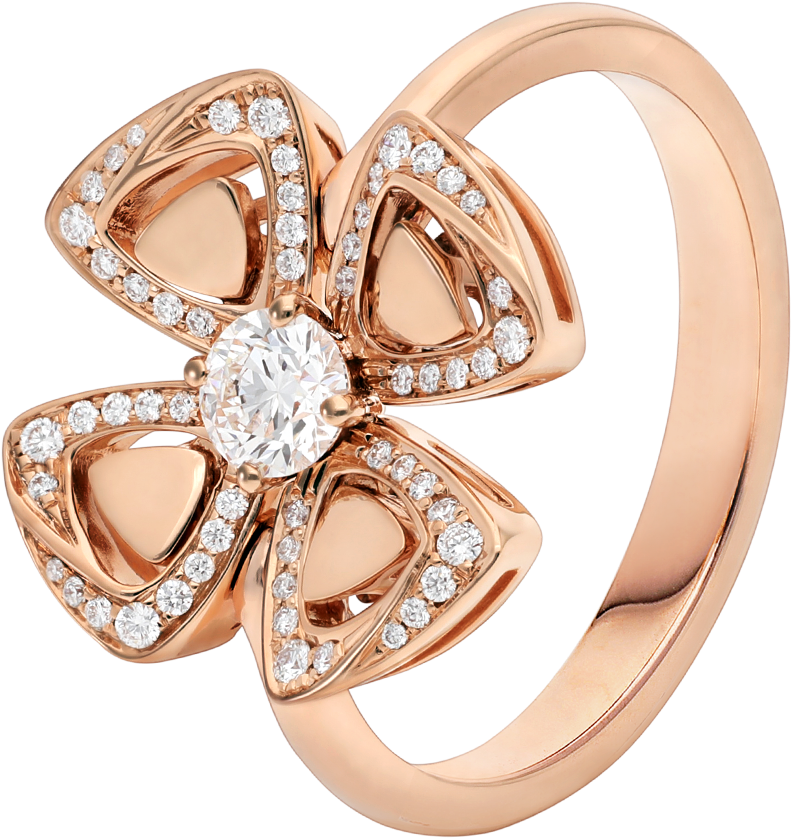 Fiorever Rings - Rose Gold Bvlgari Ring Men (1800x1405), Png Download