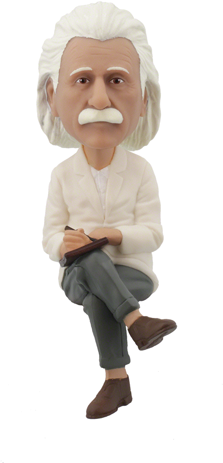 Albert Einstein Computer Sitter Bobblehead - Royal Bobbles Albert Einstein Bobblehead Computer Sitter (505x1000), Png Download