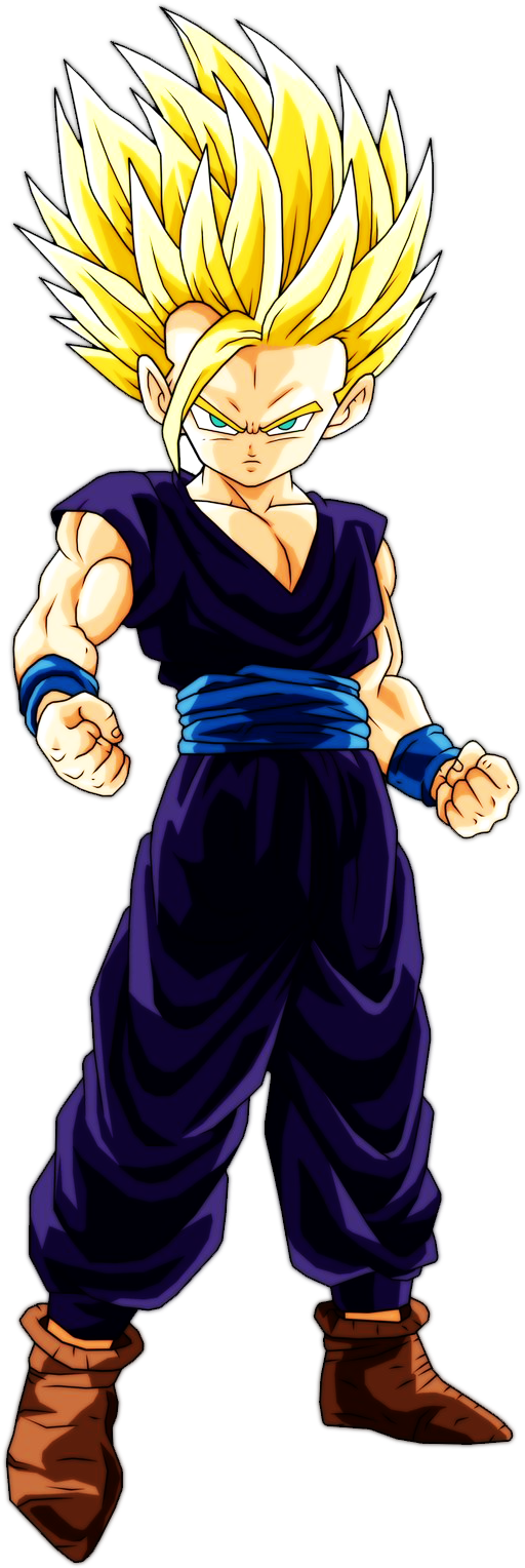 Gohan Ssj2 Png (665x1600), Png Download