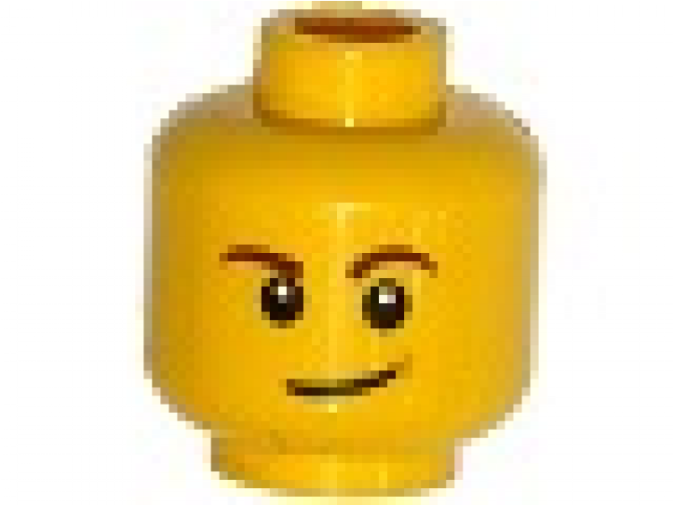 6100222 3626cpb1286 Yellow Minifig, Head Brown Eyebrows, - Abdulkerim Bengi Anadolu Lisesi (750x750), Png Download