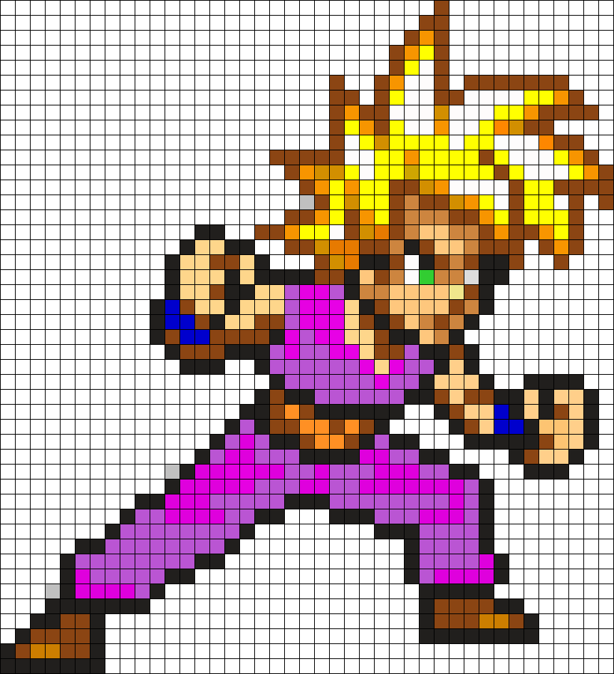 Darito Gohan Perler Bead Pattern / Bead Sprite - Gohan Minecraft (862x946), Png Download