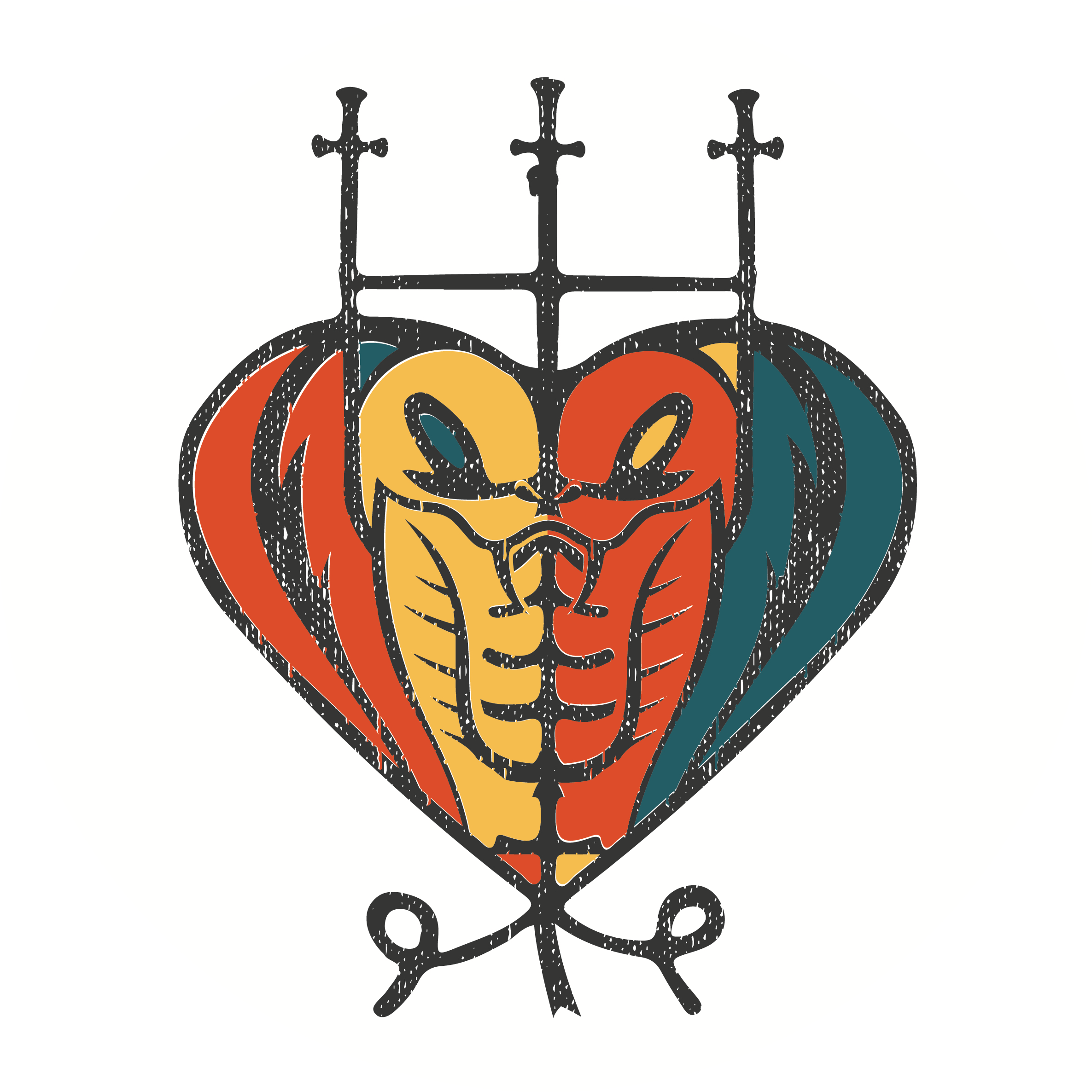 Afro Cobra Sticker Red/gold/green - Illustration (2371x2372), Png Download