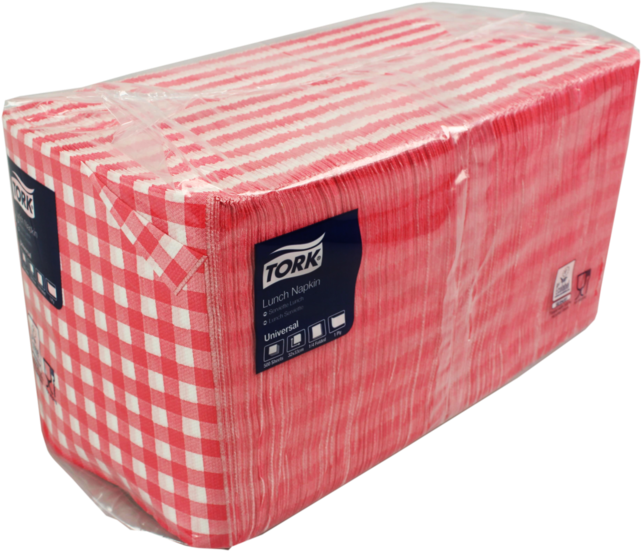 Napkin, Paper, 1-ply, 33x33cm, Red/white - Rood Wit Geruite Servetten (640x640), Png Download