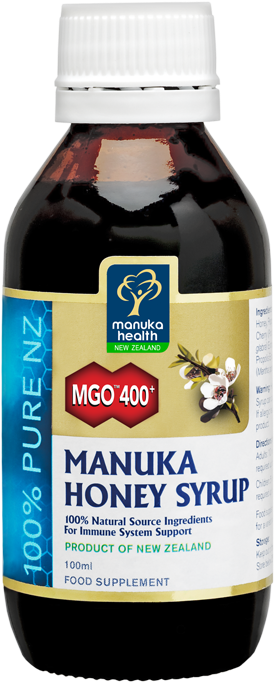 170 Manuka Syrup Bottle - Manuka Health Honey 100+ 500g (800x800), Png Download