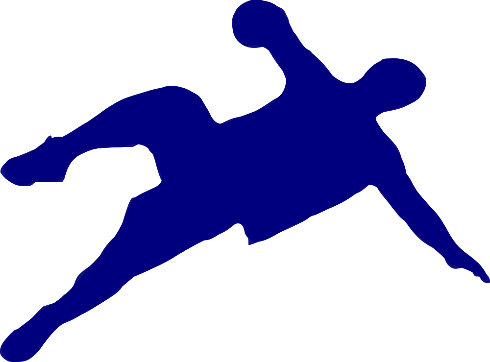 Silhouette Handball - Portable Network Graphics (1000x739), Png Download