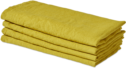 "curcuma" Washed Linen Napkin - Mattress (480x640), Png Download