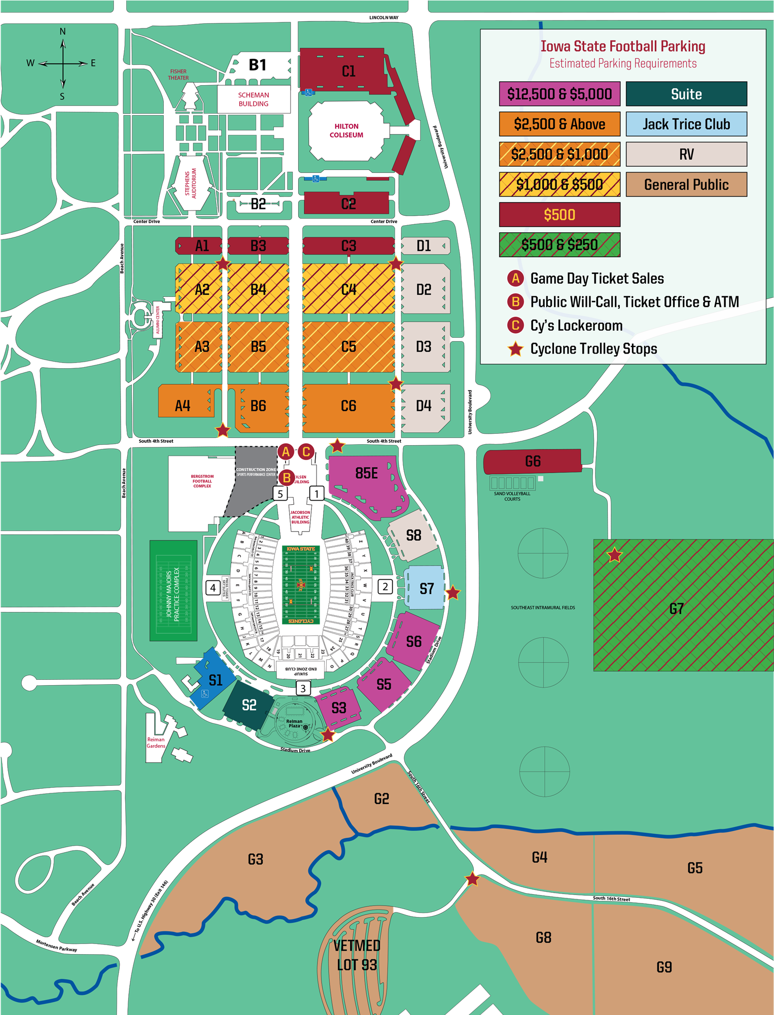 Football - Parking - Jack Trice Stadium Parking (1579x2000), Png Download