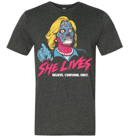 She Lives Hillary Clinton T-shirt - Active Shirt (600x600), Png Download