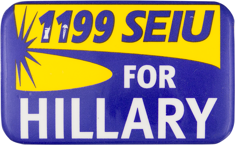 1199 Seiu For Hillary - Electric Blue (1000x633), Png Download