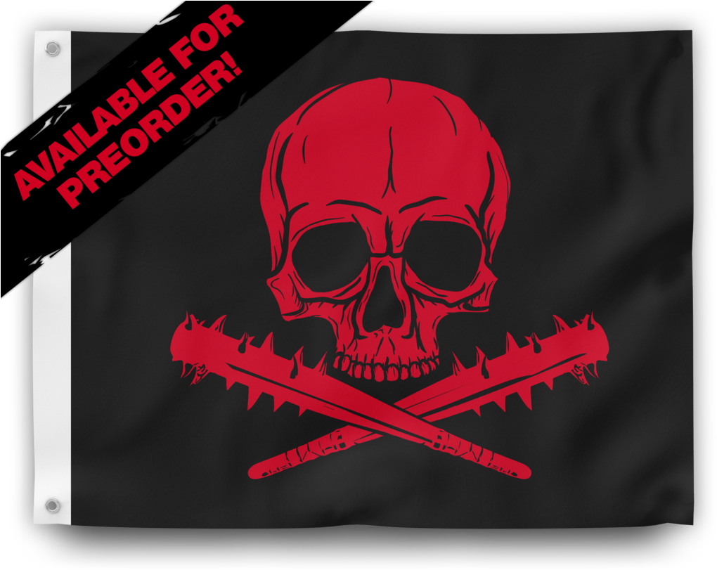 Stick Carriers Flag - Skull (1024x838), Png Download