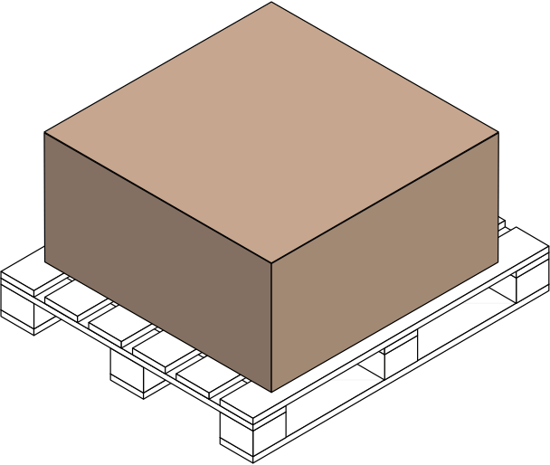 Length 120cm ┃ Width 100cm ┃ Height 110cm - Full Pallet (608x514), Png Download