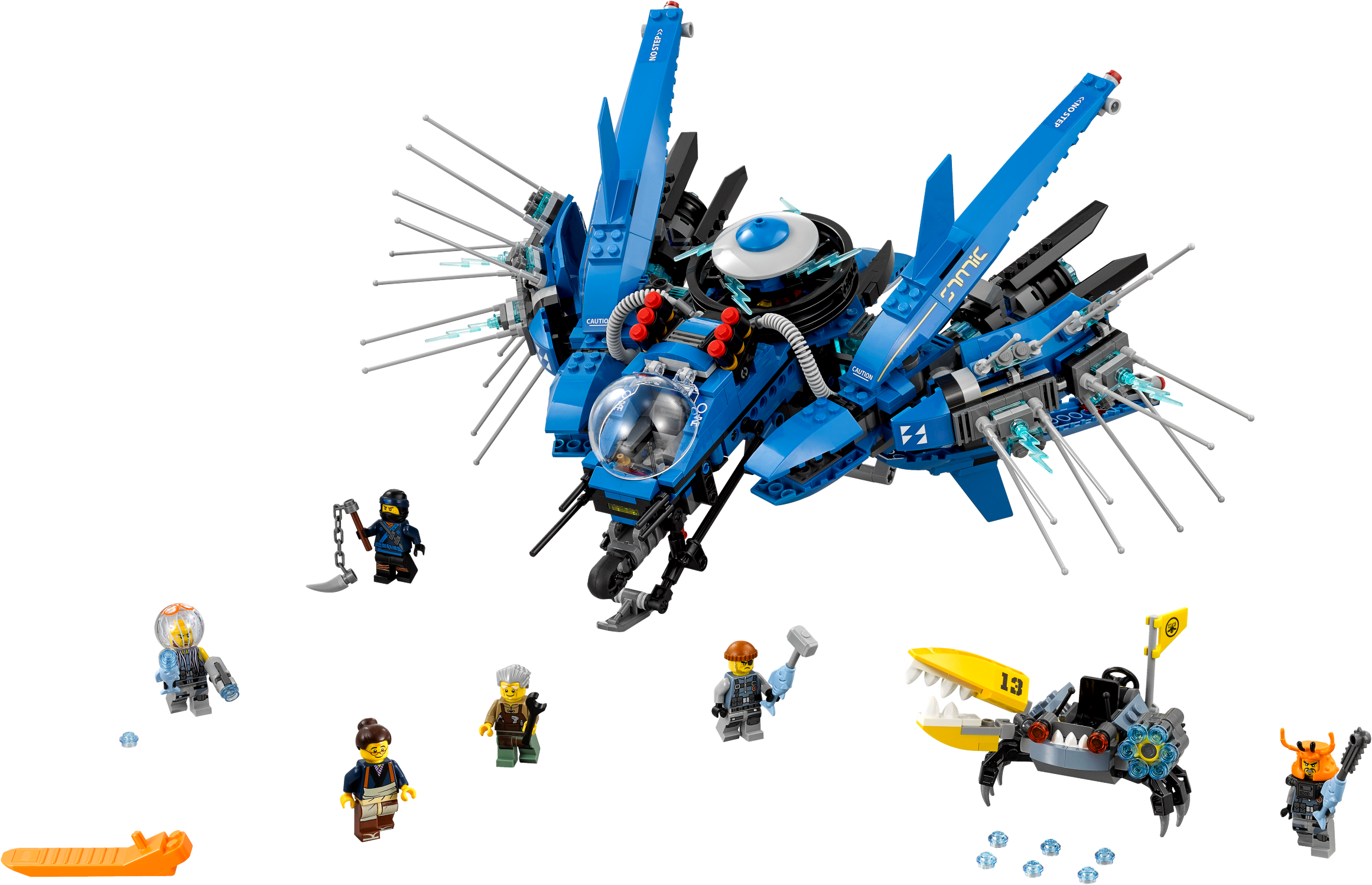 Lightning Jet - Lego Ninjago Movie Sets 70614 (2400x1800), Png Download